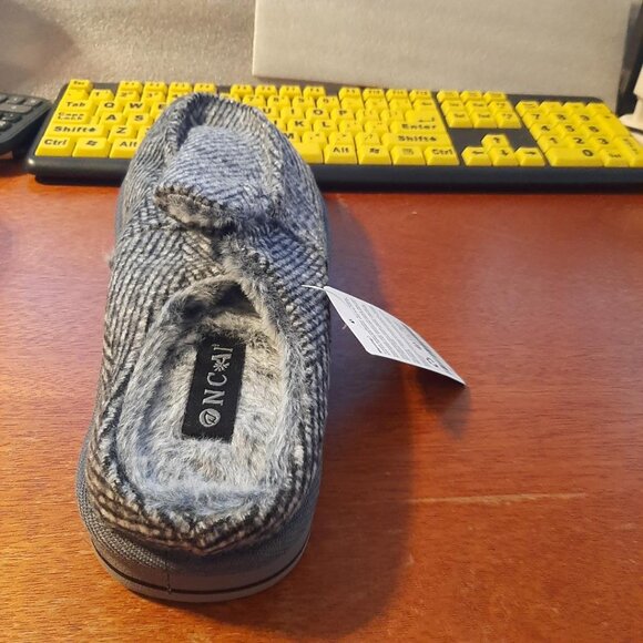 NEW With Tag ! Men's Arch Support Memory Foam Clog Slipper Light Gray Sz US11.5 - Picture 4 of 6